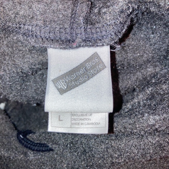 Warner Brothers Studio Store gray Looney Tunes large hoodie - Picture 3 of 3